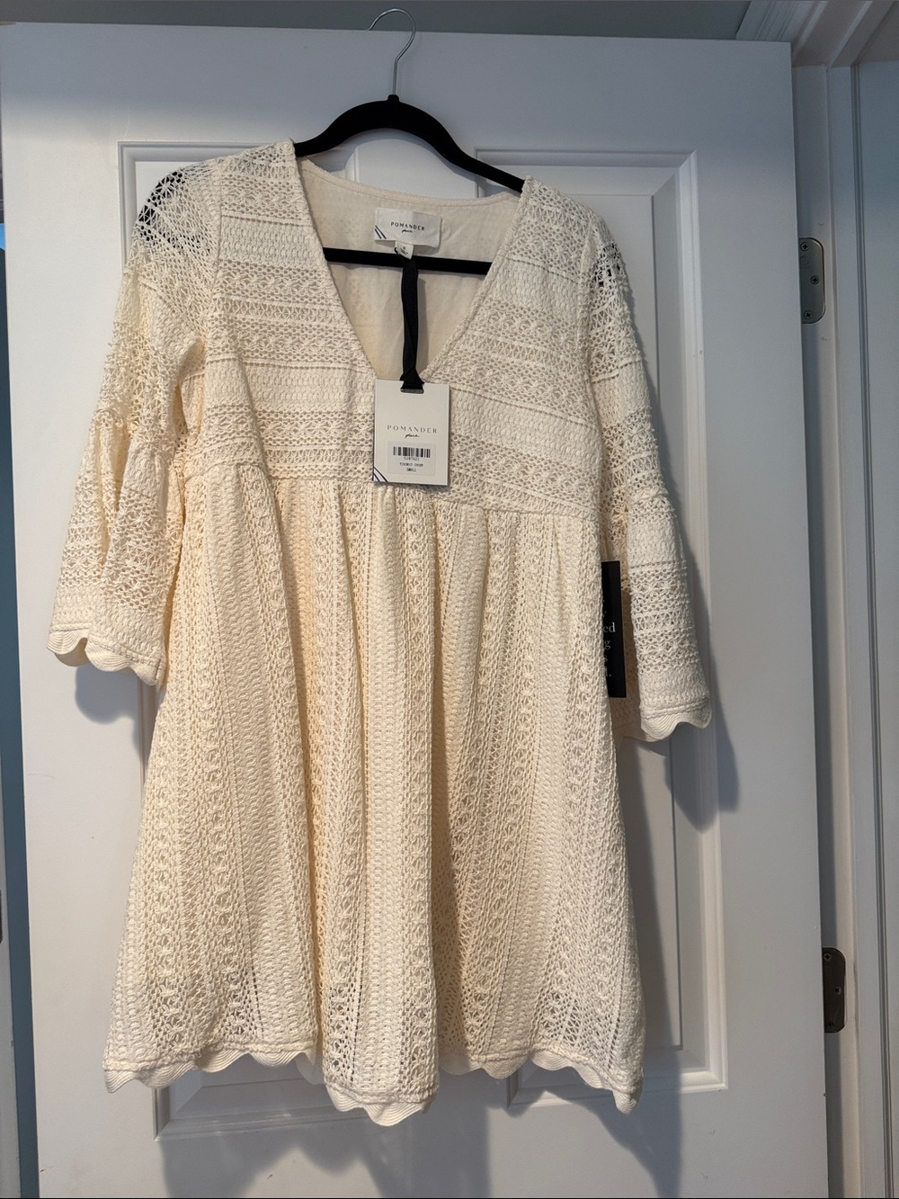 New with Tags Tuckernuck Pomander Place White Lace V-Neck Mini Dress - Picture 4 of 5